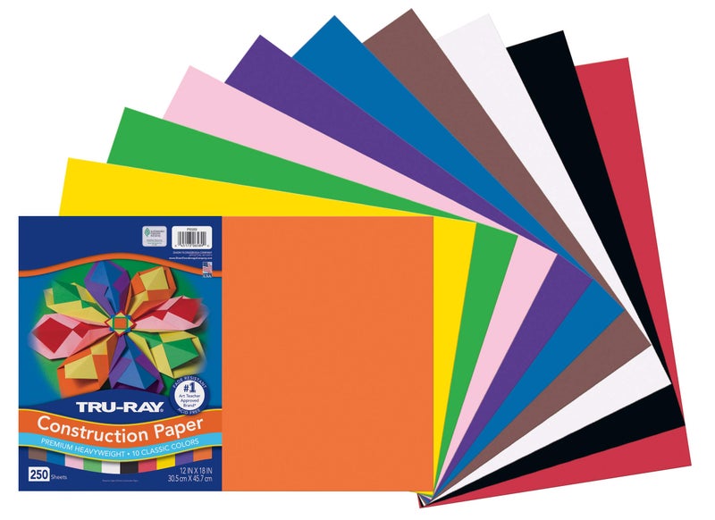 Tru-RayÂ® PAC6589 Construction Paper Bulk Assortment, 10 Assorted Colors, 12" x 18", 250 Sheets - Image 2